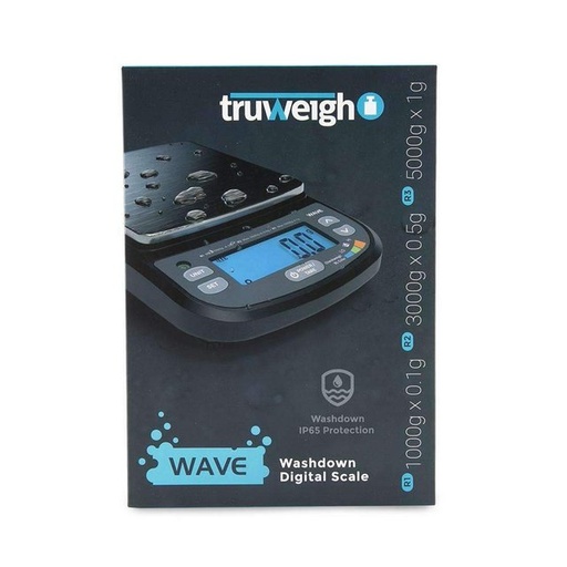 [INTREF0001582] TRUWEIGH WAVE SCALE IP65 R1 R2 R3 WASHDOWN DIGITAL SCALE BLACK