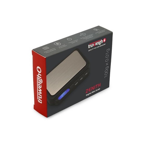 [INTREF0001585] TRUWEIGH ZENITH DIGITAL MINI SCALE 600 G X 0.1 G BLACK