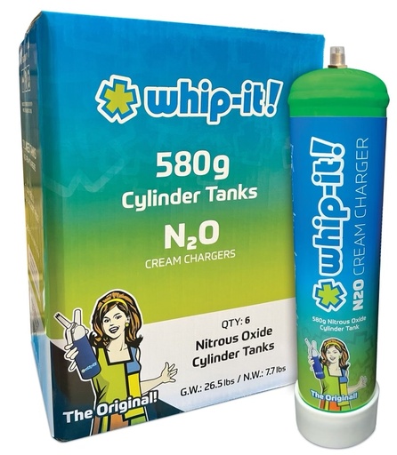 [WHIP I-10300] WHIP IT N20 CREAM CHARGERS 580g CYLINDER TANK