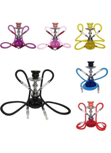 [INTREF0001756] ZEBRA X2 2 HOSE PUMPKIN HOOKAH