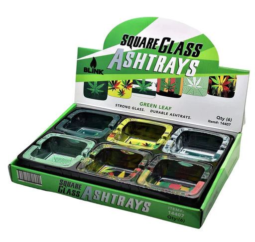 BLINK SQUARE GLASS ASHTRAY