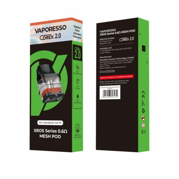 VAPORESSO COREX 2.0 XROS SERIES PODS TOP FILL 4PCS