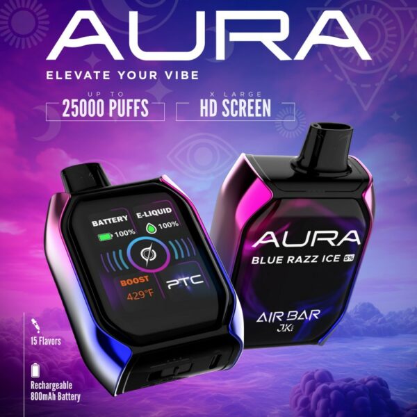 AIR BAR AURA 25K DISPOSABLE 5% 5 PCS