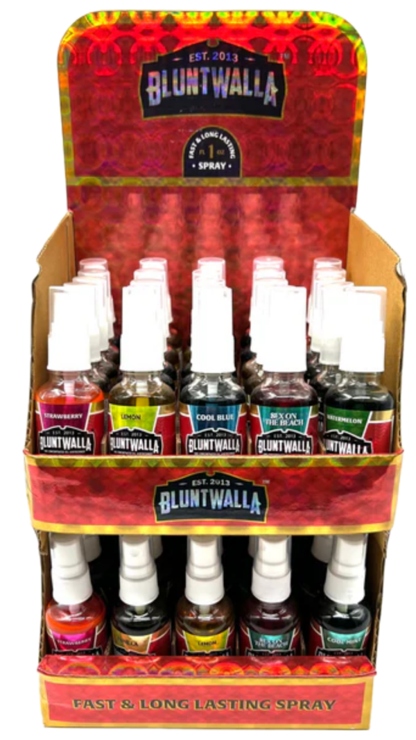 BLUNTWALLA AIR FRESHENER SPRAY  1 OZ 50 PCS PER BOX