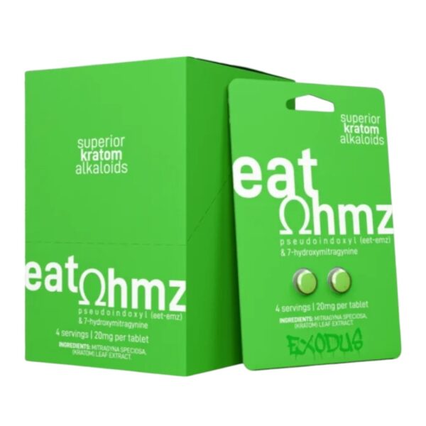 EAT OHMZ 20MG PSEUDO + 7-HYDROXY KRATOM ALKALOIDS BLISTER CAPSULES 2PCS